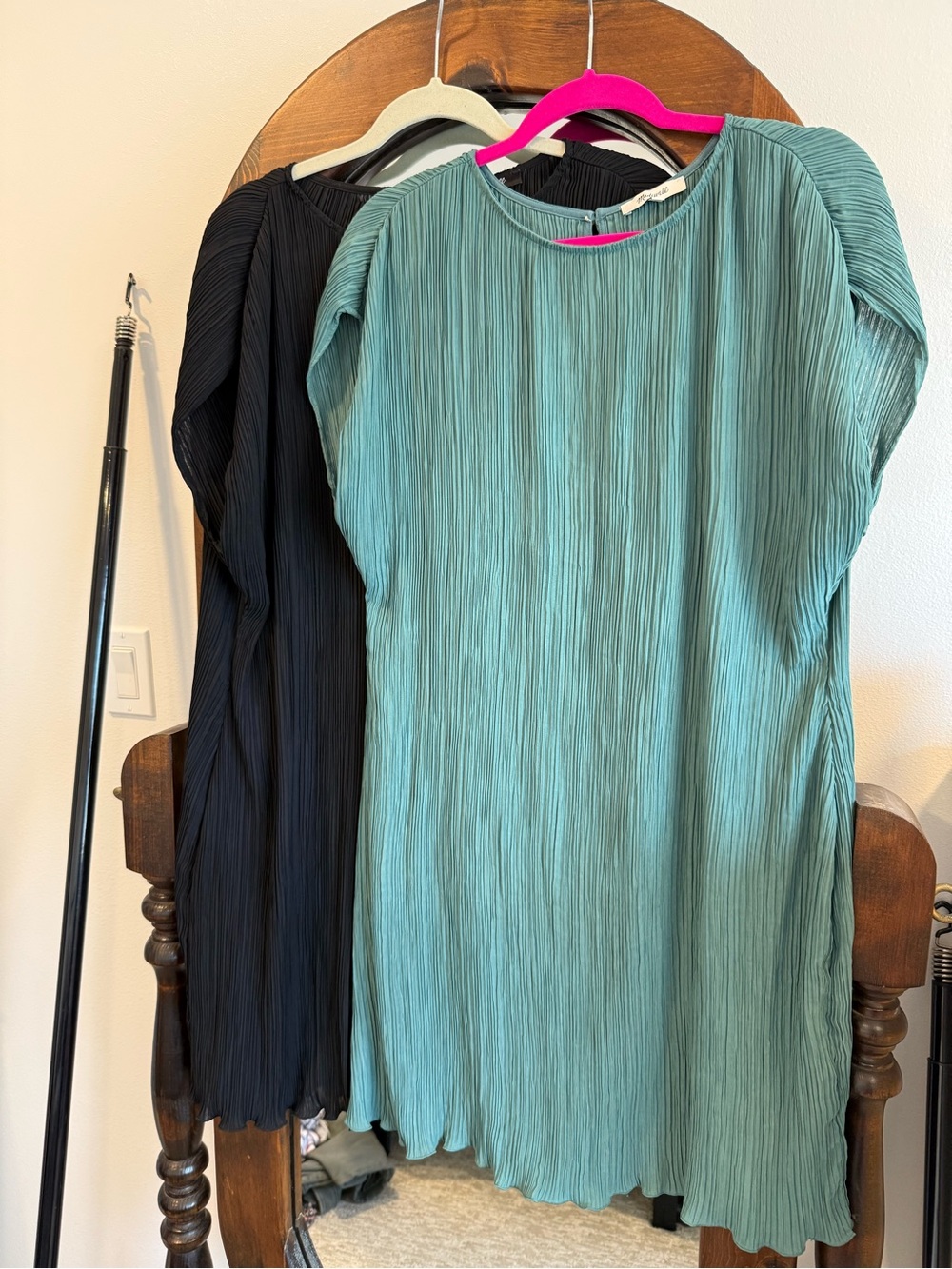Two Madewell Plisse Dresses